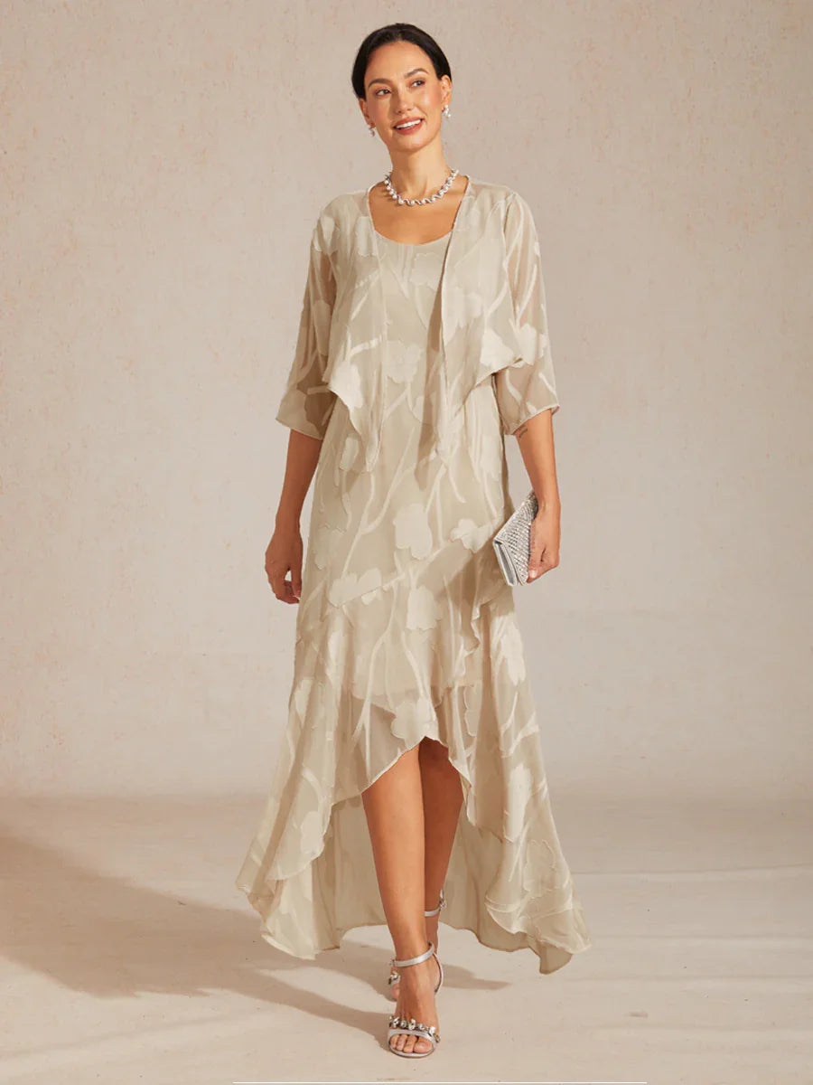 Olga | Coprispalle in Chiffon Trasparente a Motivi Floreali