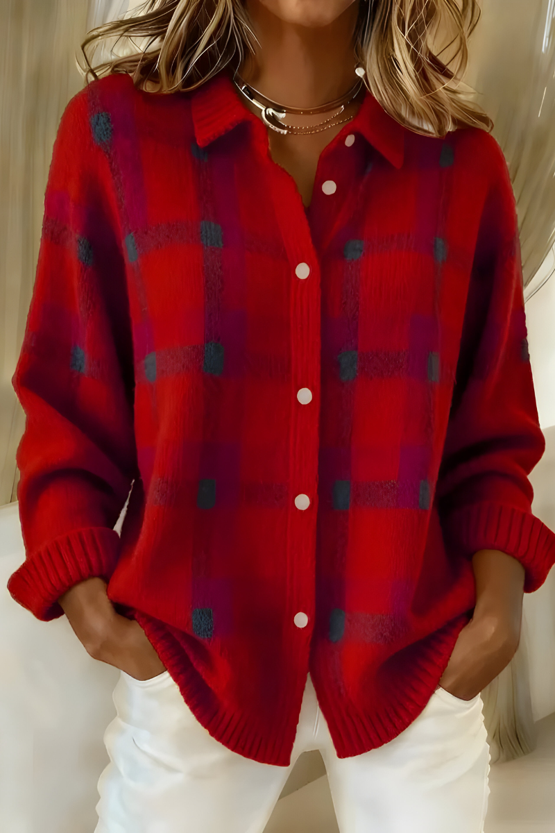 Mirella | Cardigan a Quadri Morbido