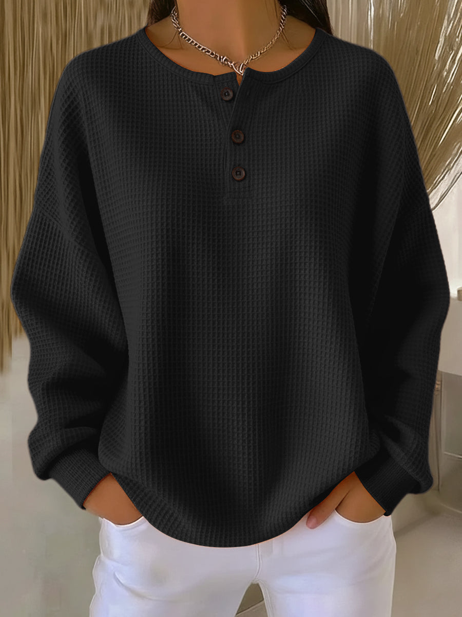 Marta | Maglione Semplice in Punto Gofre