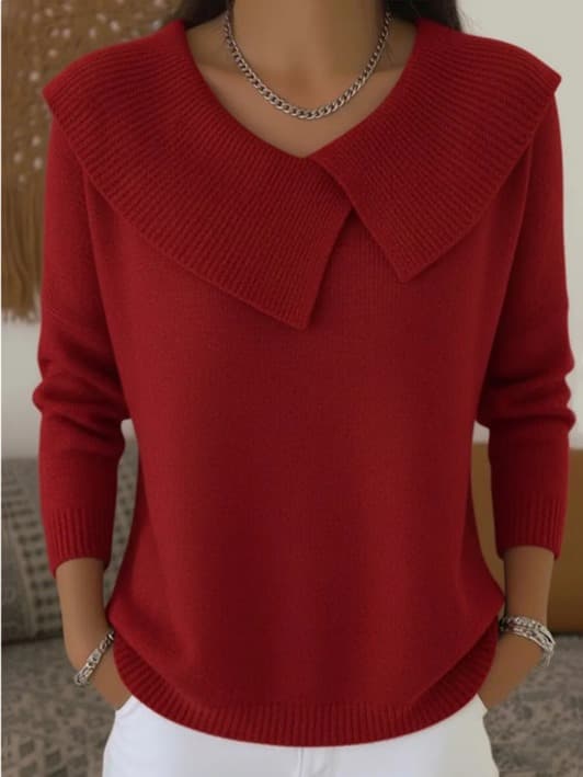 Sveva | Maglione a Collo con Drappeggio