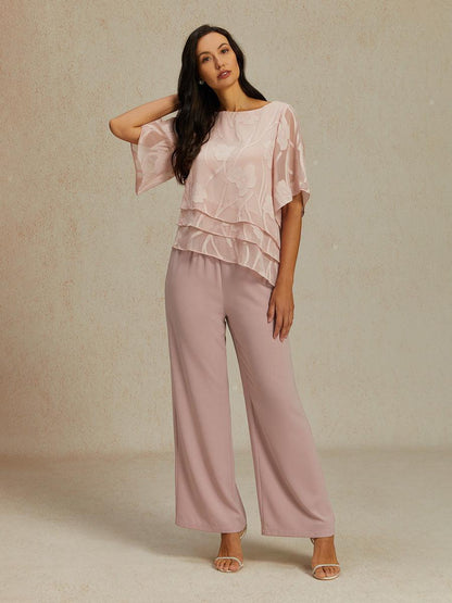 Marzia | Blusa a Strati con Motivo Floreale in Chiffon