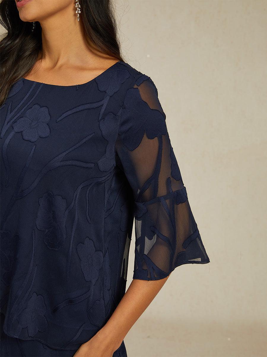 Livia | Camicetta Elegante in Chiffon con Orlo Asimmetrico