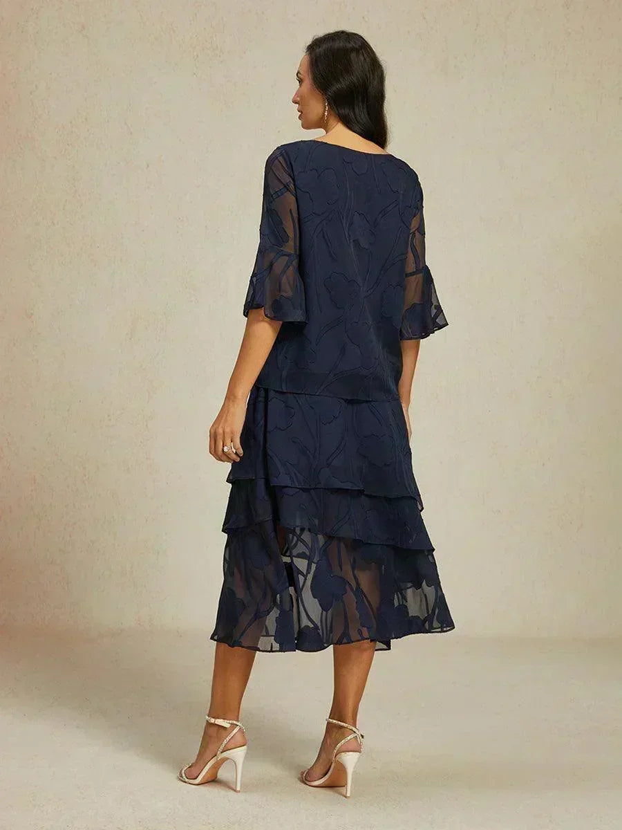 Livia | Camicetta Elegante in Chiffon con Orlo Asimmetrico