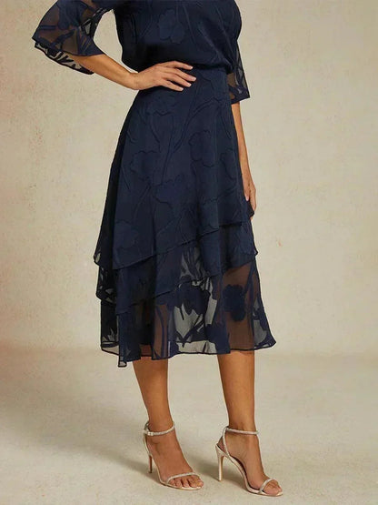 Matilde | Gonna Midi in Chiffon a Motivi Floreali