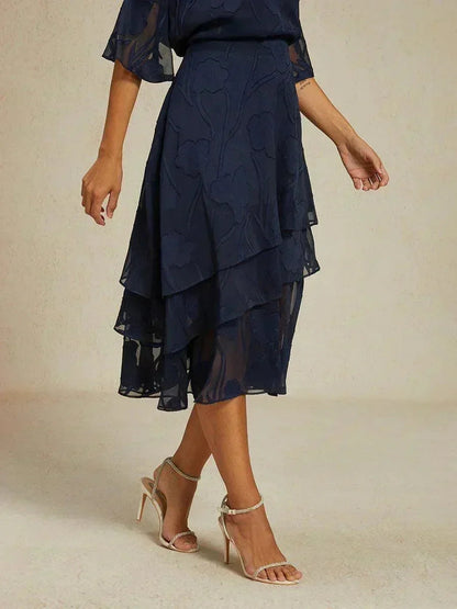 Matilde | Gonna Midi in Chiffon a Motivi Floreali