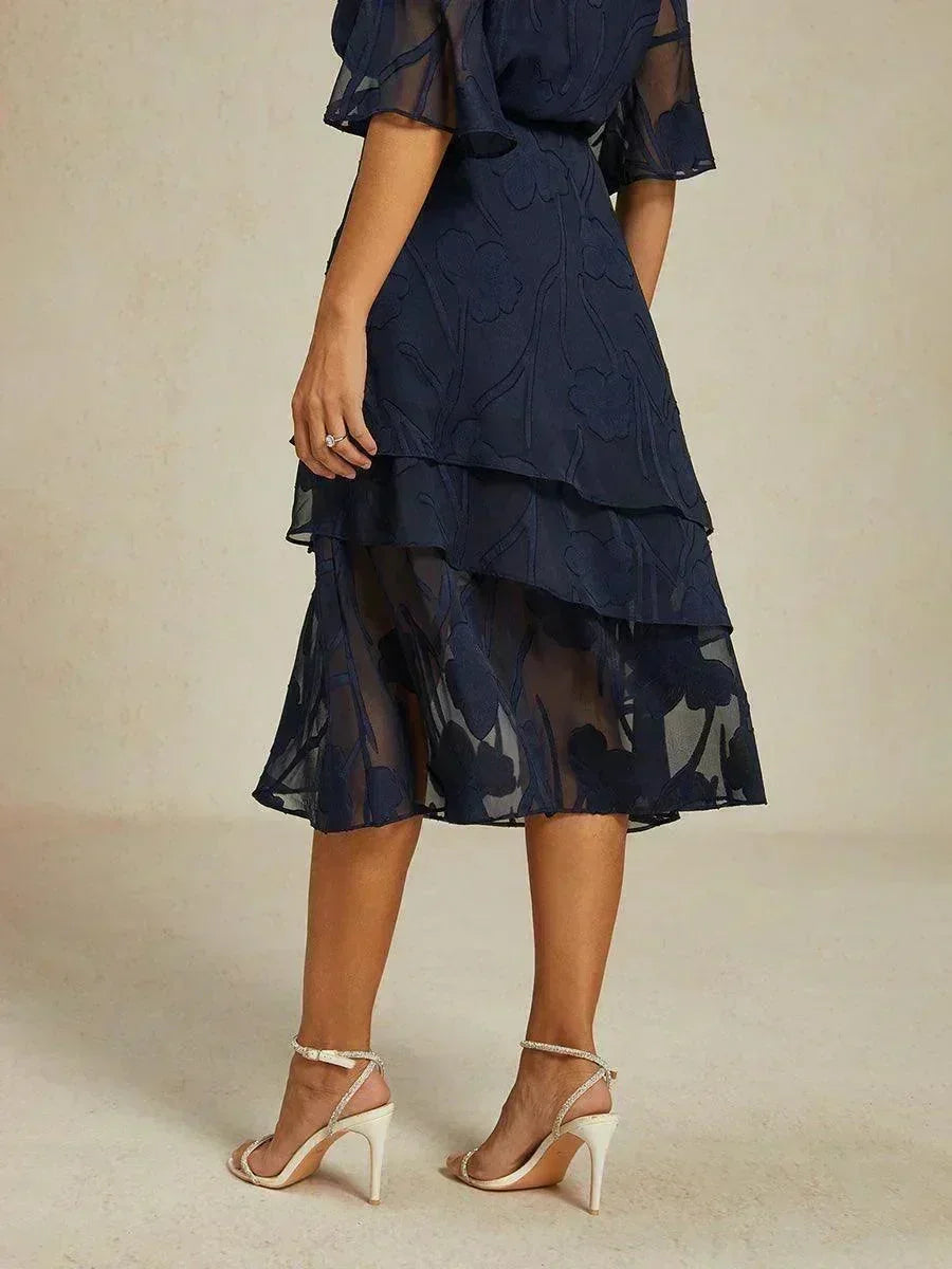 Matilde | Gonna Midi in Chiffon a Motivi Floreali