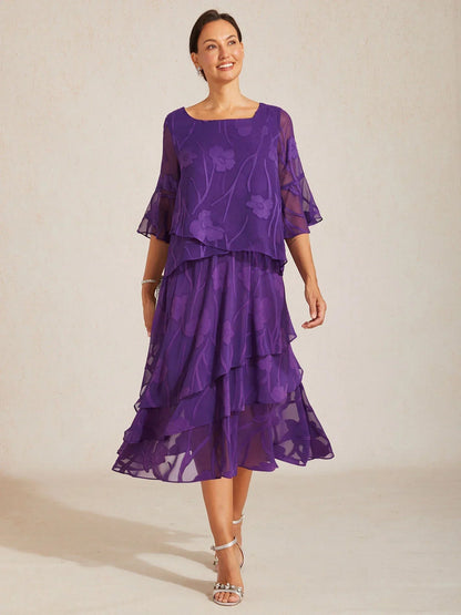 Matilde | Gonna Midi in Chiffon a Motivi Floreali