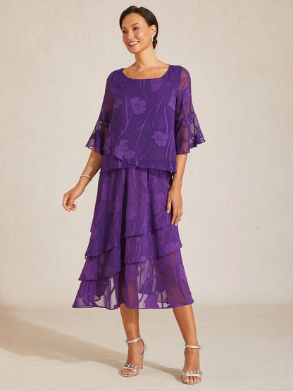 Livia | Camicetta Elegante in Chiffon con Orlo Asimmetrico