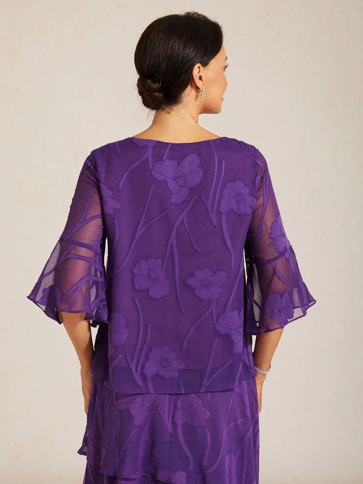 Livia | Camicetta Elegante in Chiffon con Orlo Asimmetrico