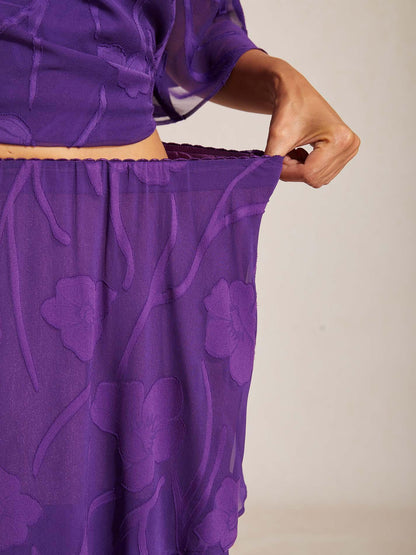 Matilde | Gonna Midi in Chiffon a Motivi Floreali