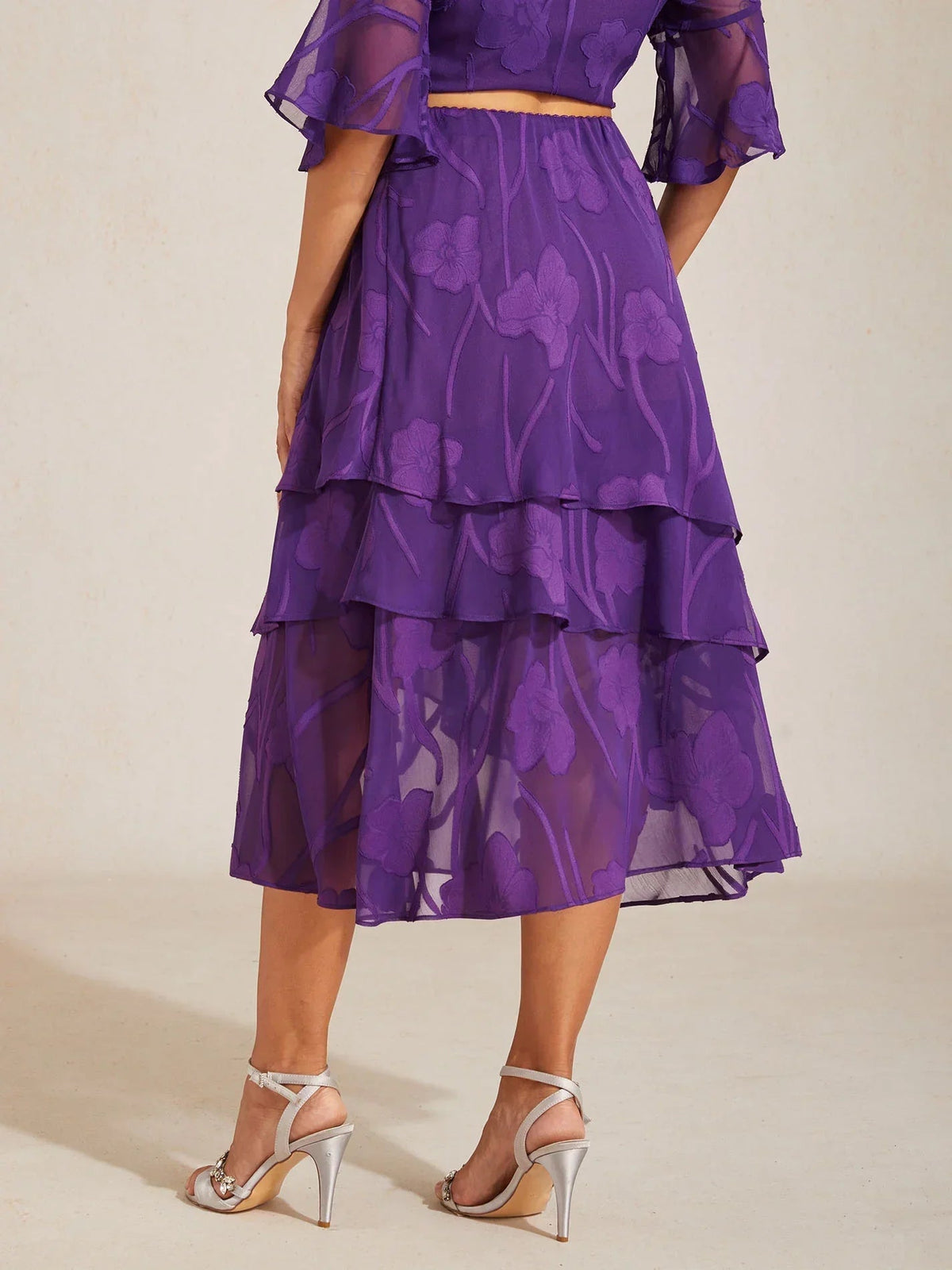 Matilde | Gonna Midi in Chiffon a Motivi Floreali