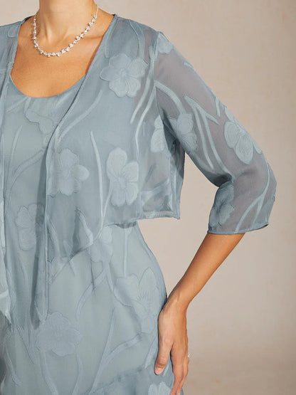 Olga | Coprispalle in Chiffon Trasparente a Motivi Floreali
