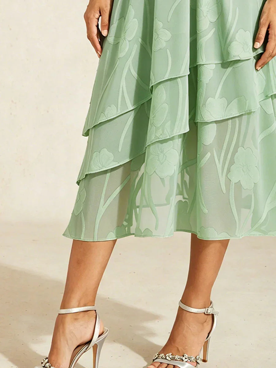 Matilde | Gonna Midi in Chiffon a Motivi Floreali