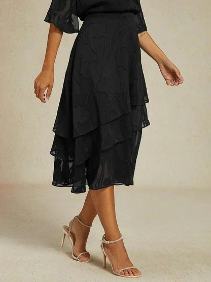 Matilde | Gonna Midi in Chiffon a Motivi Floreali
