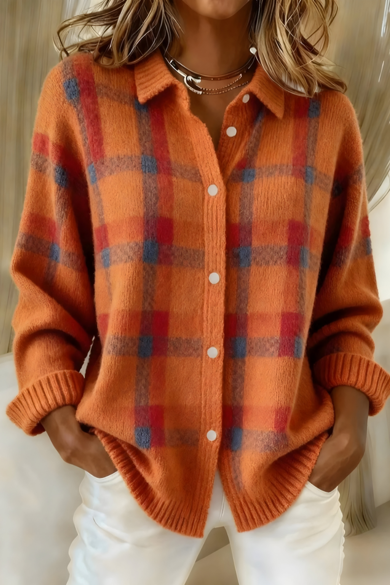 Mirella | Cardigan a Quadri Morbido