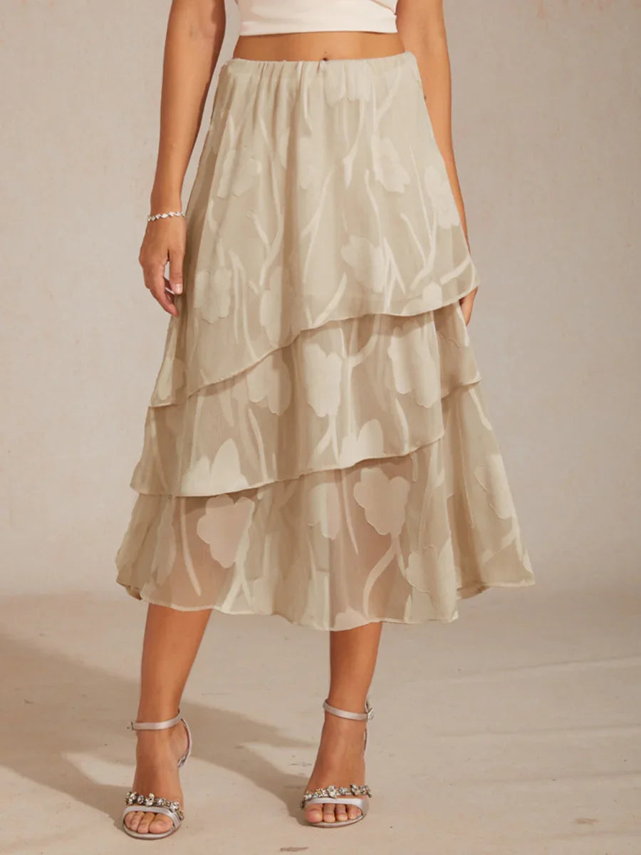 Matilde | Gonna Midi in Chiffon a Motivi Floreali