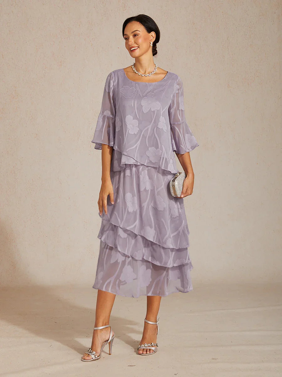 Livia | Camicetta Elegante in Chiffon con Orlo Asimmetrico