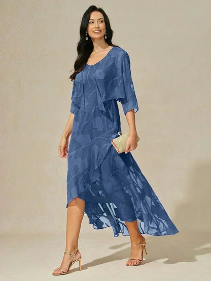 Olga | Coprispalle in Chiffon Trasparente a Motivi Floreali