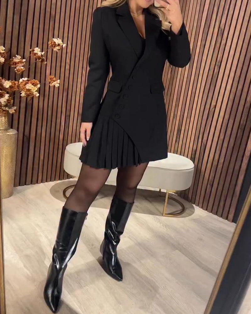 Viviana | Mini Abito Stile Blazer con Colletto a Revers