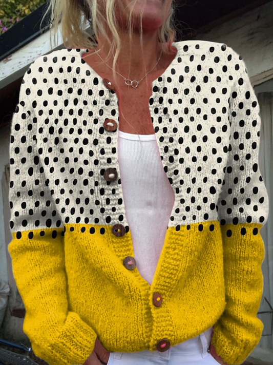 Leonella™ | Maglione Cardigan Bicolore