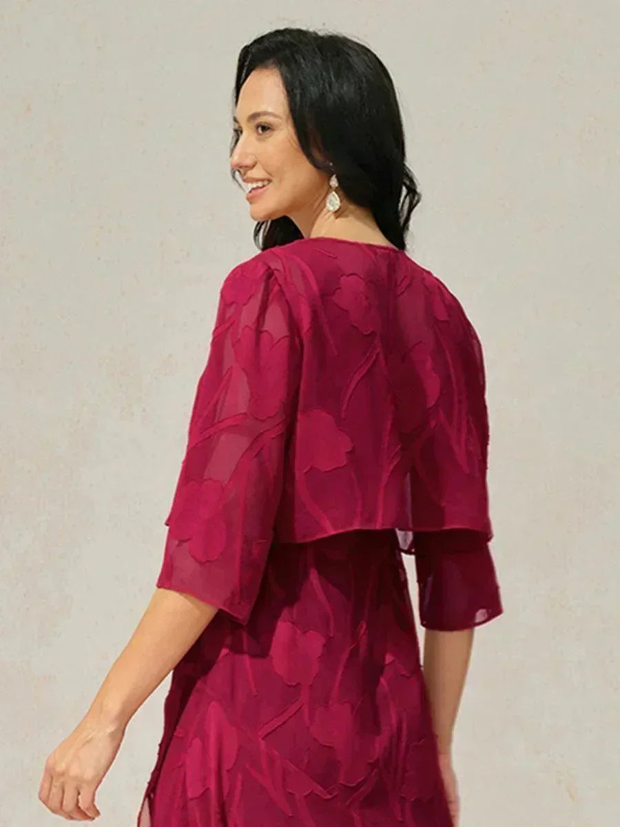 Olga | Coprispalle in Chiffon Trasparente a Motivi Floreali
