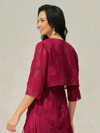 Olga | Coprispalle in Chiffon Trasparente a Motivi Floreali