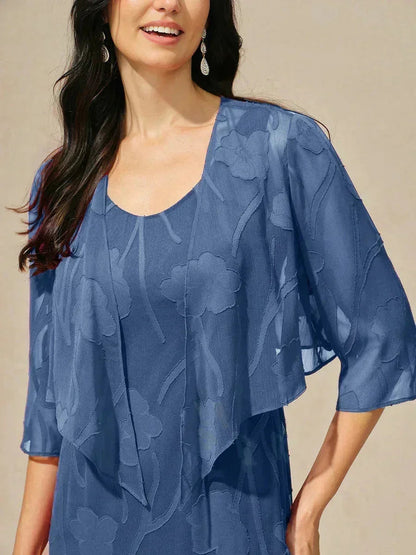 Olga | Coprispalle in Chiffon Trasparente a Motivi Floreali