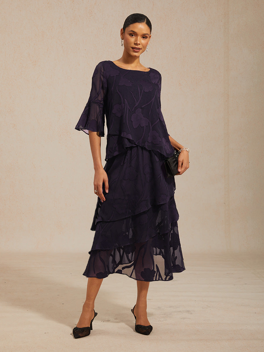 Livia | Camicetta Elegante in Chiffon con Orlo Asimmetrico