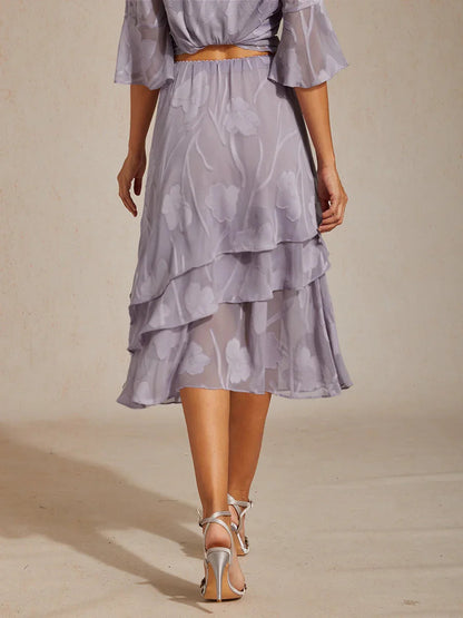 Matilde | Gonna Midi in Chiffon a Motivi Floreali