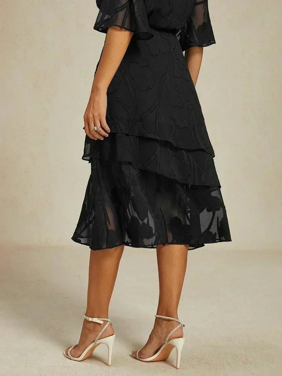 Matilde | Gonna Midi in Chiffon a Motivi Floreali