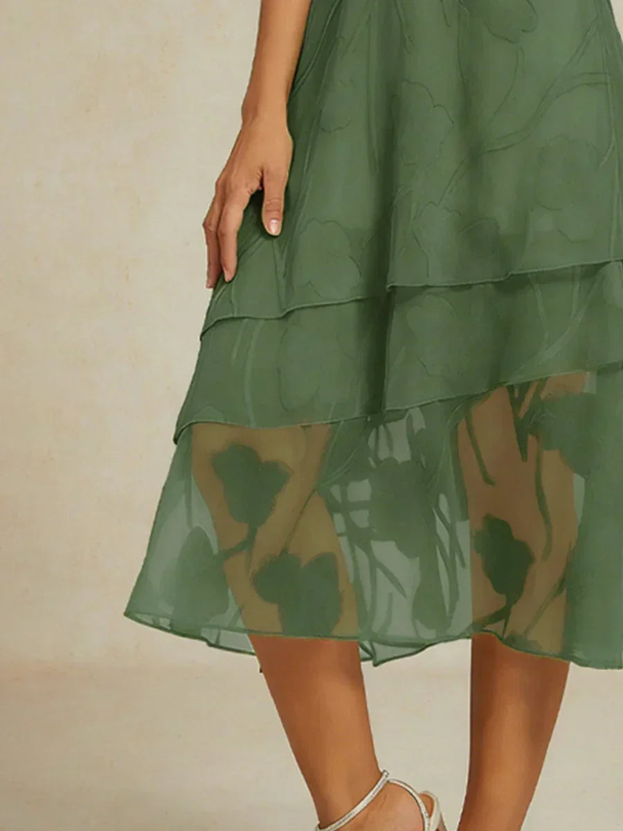 Matilde | Gonna Midi in Chiffon a Motivi Floreali