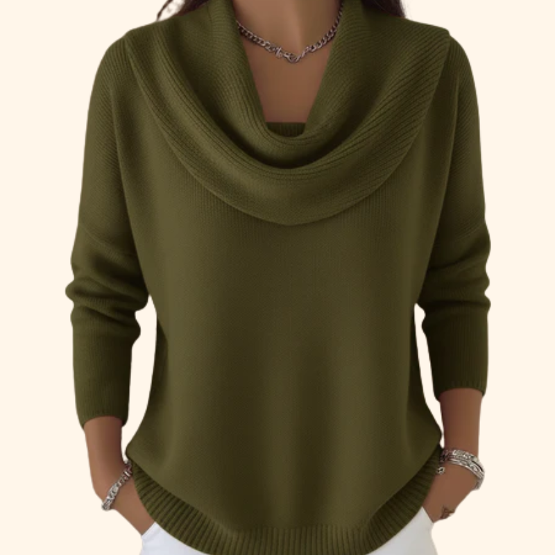 Giuliana | Maglione a Collo Drappeggiato