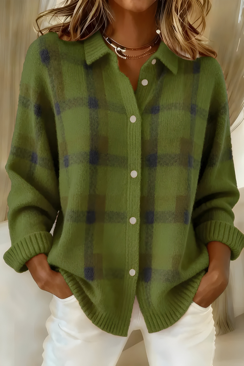 Mirella | Cardigan a Quadri Morbido