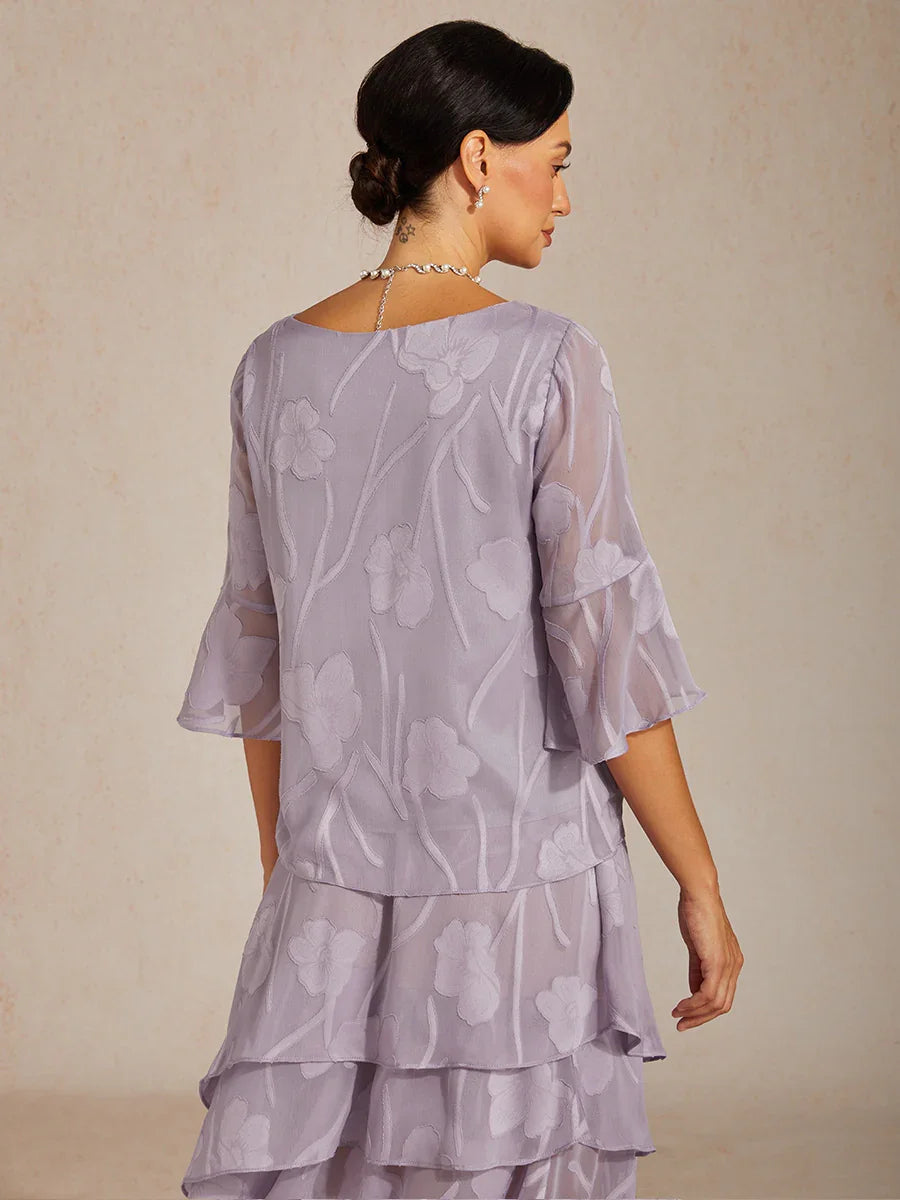 Livia | Camicetta Elegante in Chiffon con Orlo Asimmetrico