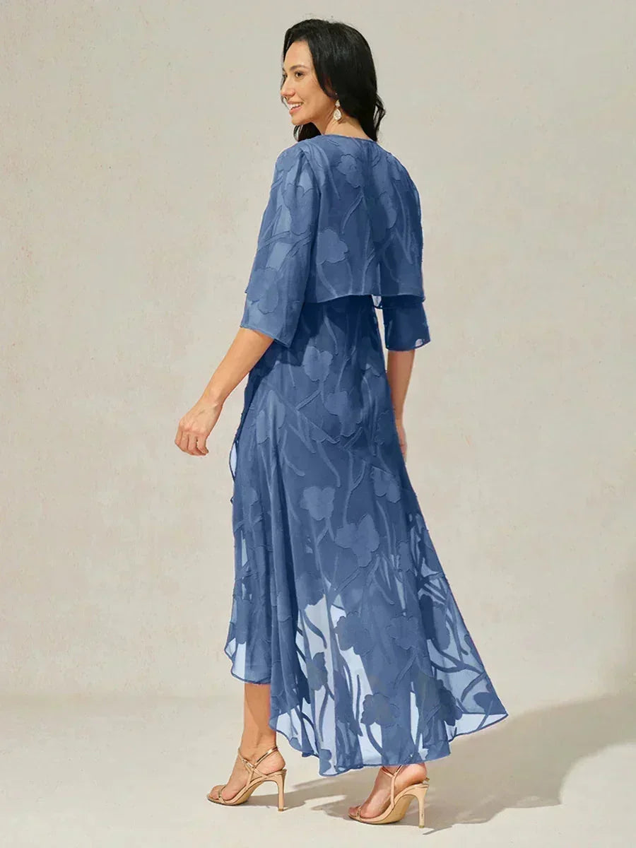 Olga | Coprispalle in Chiffon Trasparente a Motivi Floreali