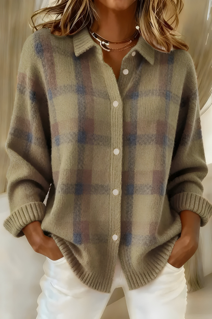 Mirella | Cardigan a Quadri Morbido