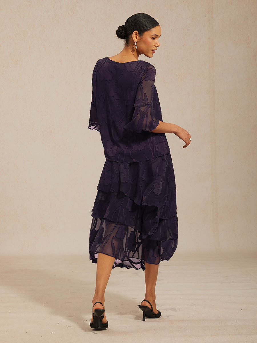 Livia | Camicetta Elegante in Chiffon con Orlo Asimmetrico