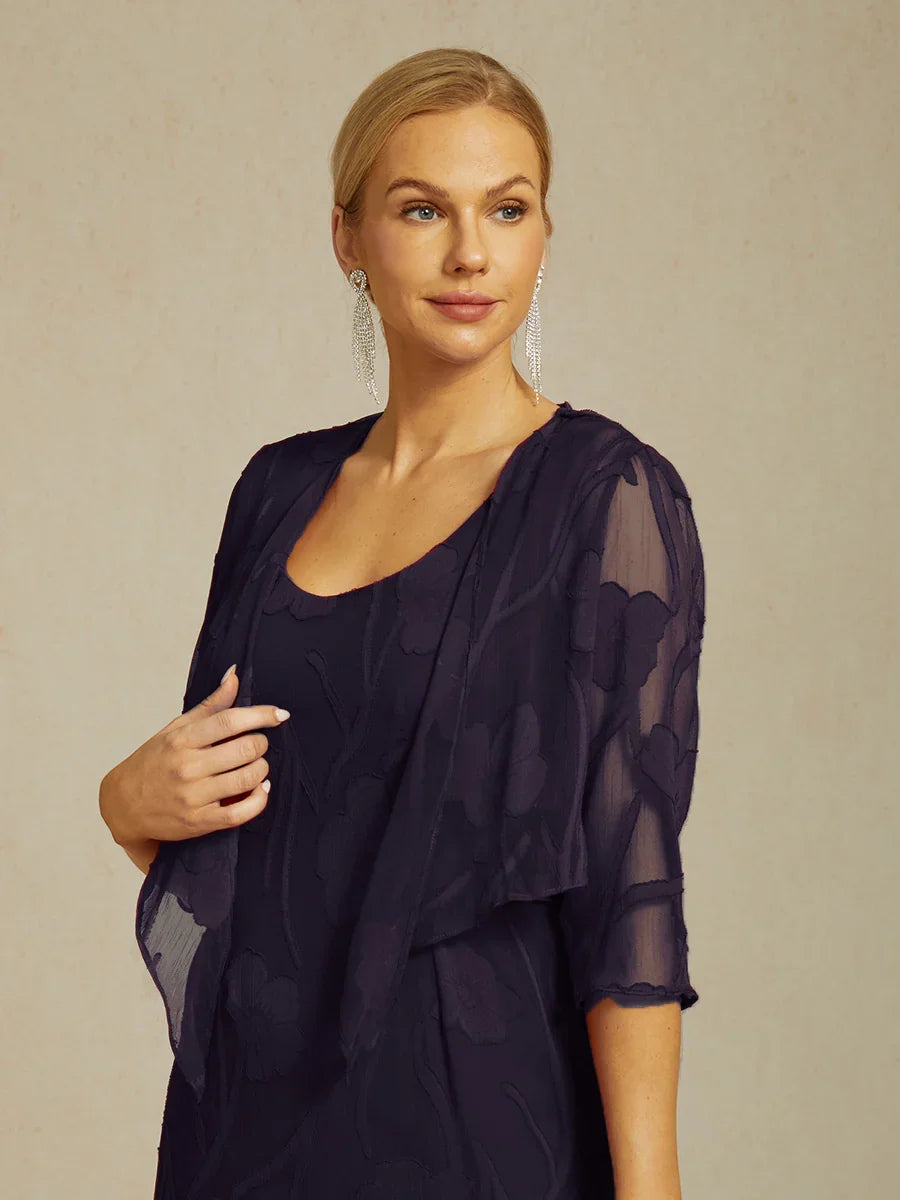Olga | Coprispalle in Chiffon Trasparente a Motivi Floreali
