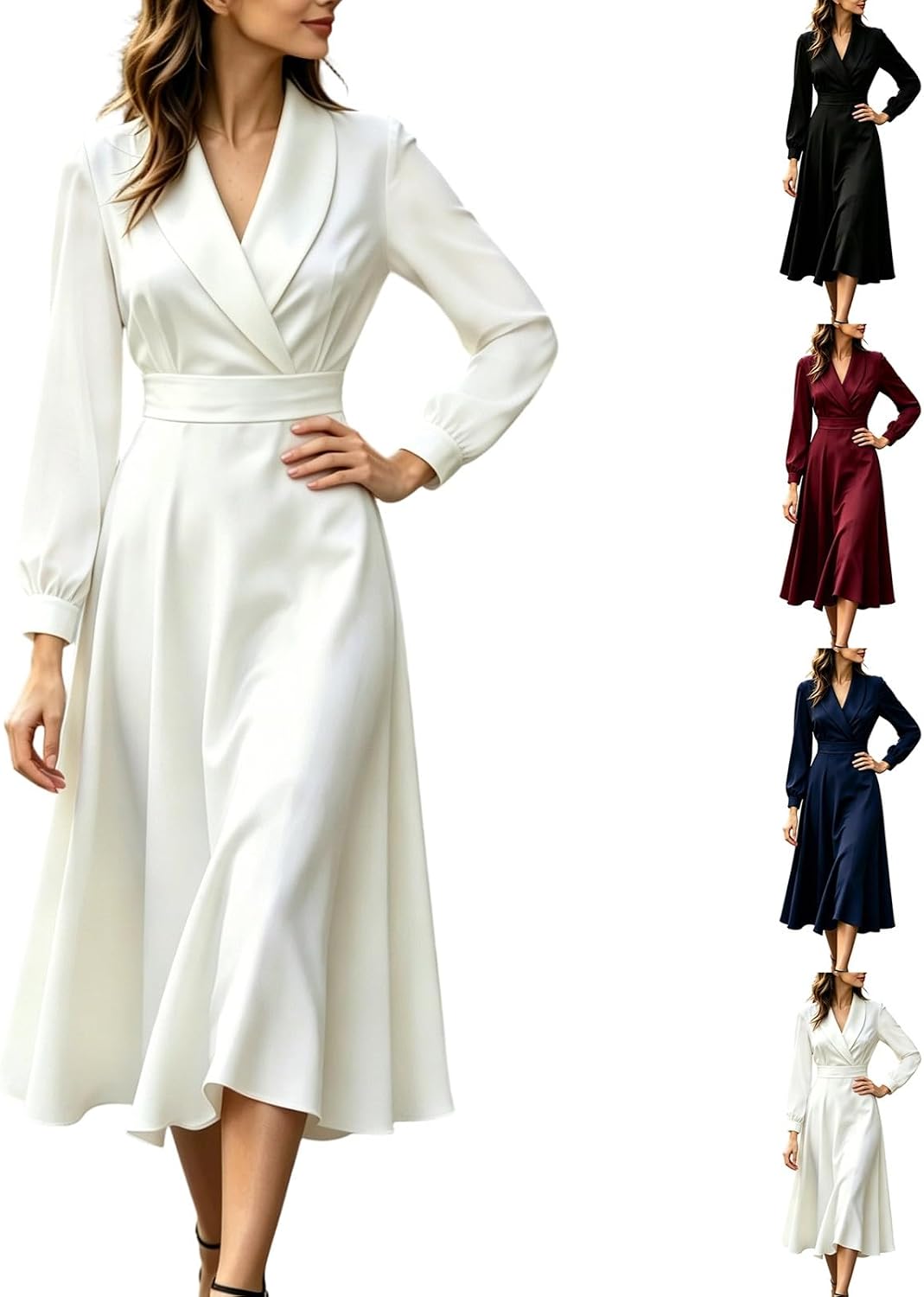 Simonetta | Abito Blazer a Collo a V Linea ad A
