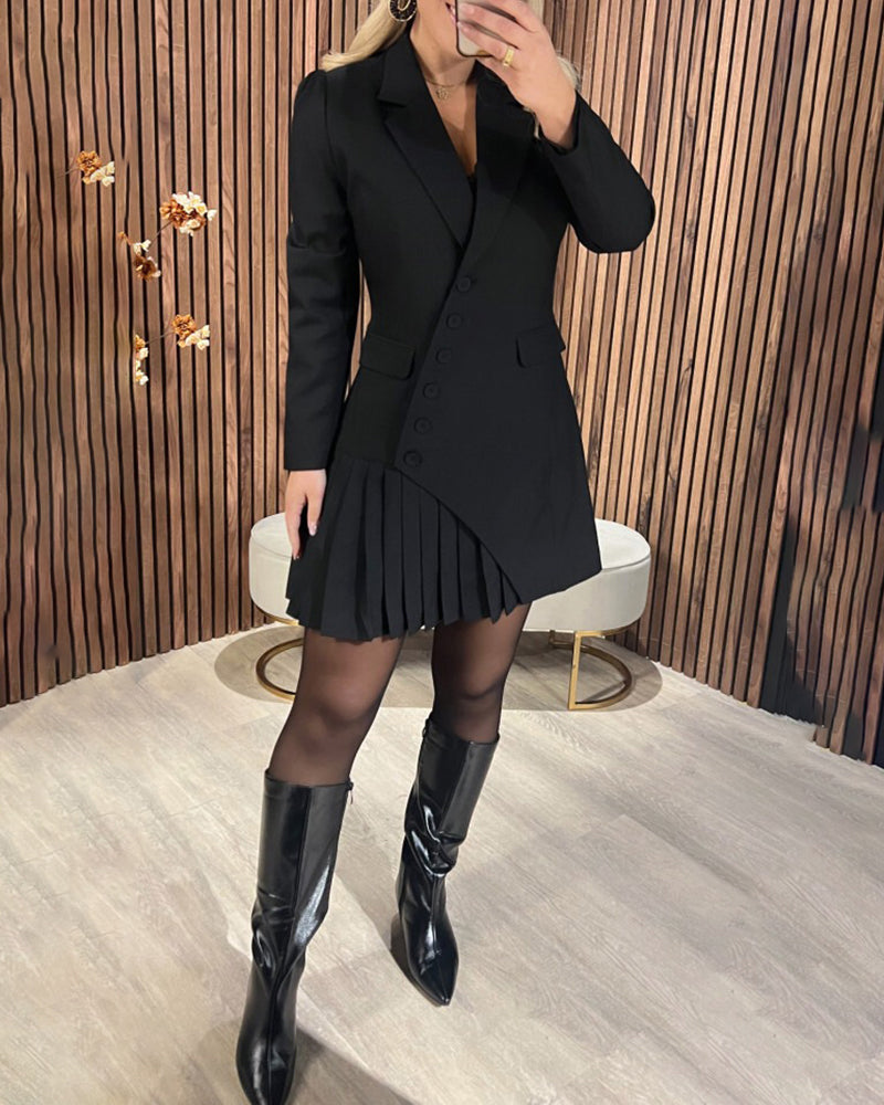 Viviana | Mini Abito Stile Blazer con Colletto a Revers