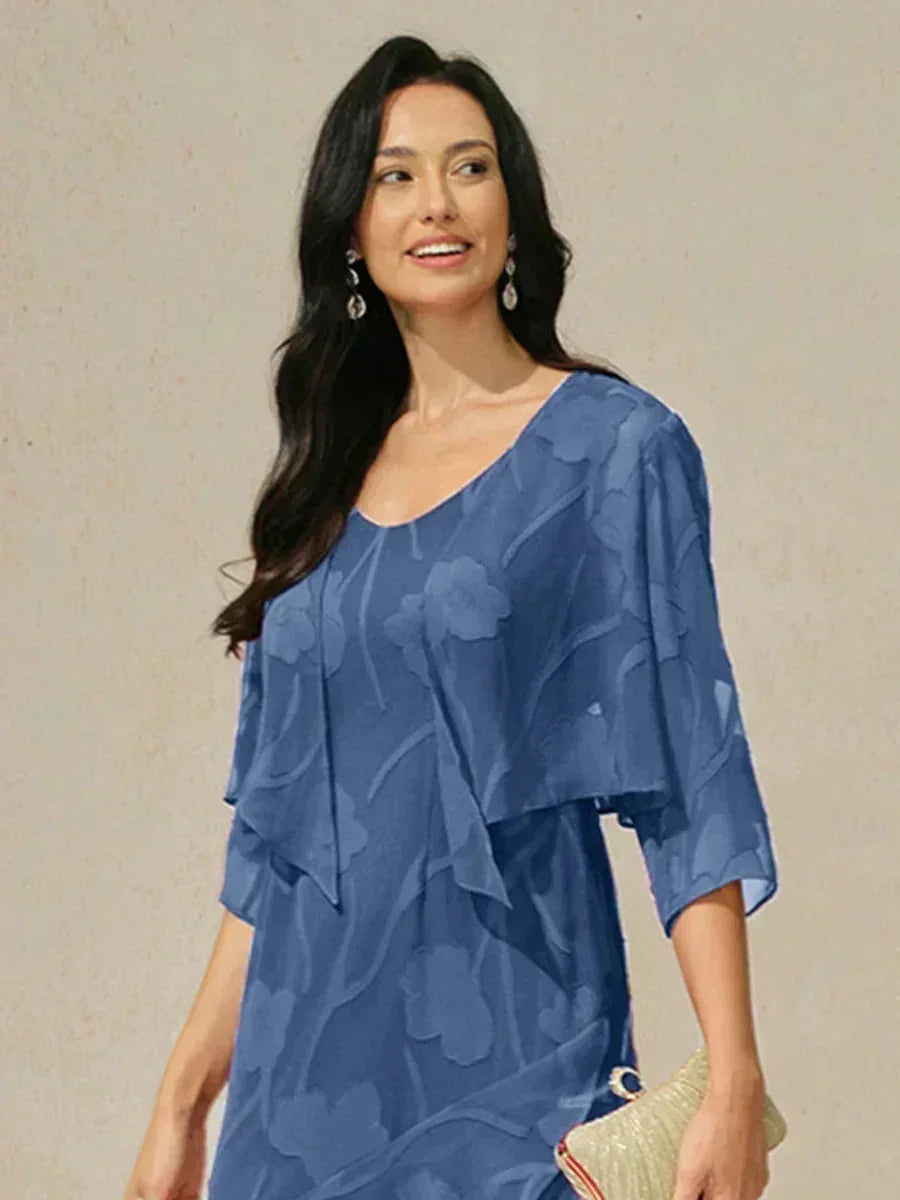 Olga | Coprispalle in Chiffon Trasparente a Motivi Floreali
