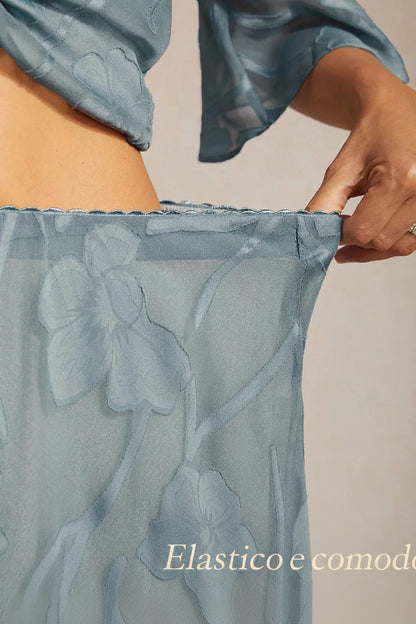 Matilde | Gonna Midi in Chiffon a Motivi Floreali