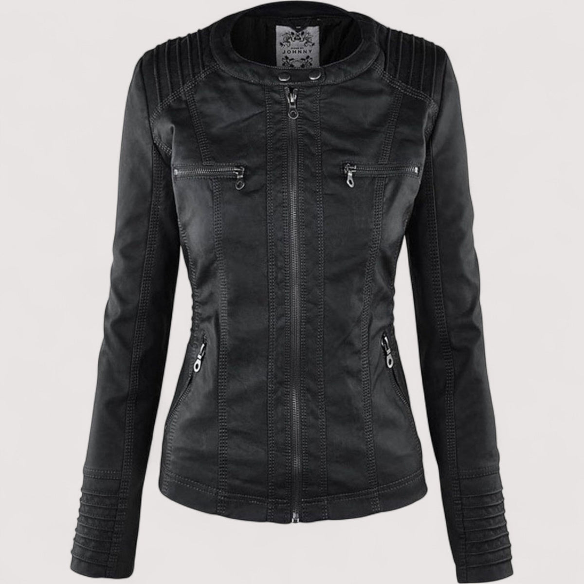 Laurina – Giacca Biker Aderente con Cappuccio