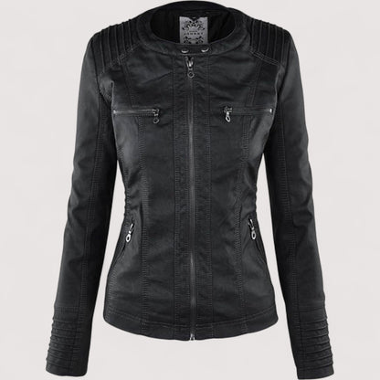 Laurina – Giacca Biker Aderente con Cappuccio