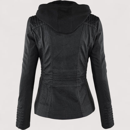 Laurina – Giacca Biker Aderente con Cappuccio