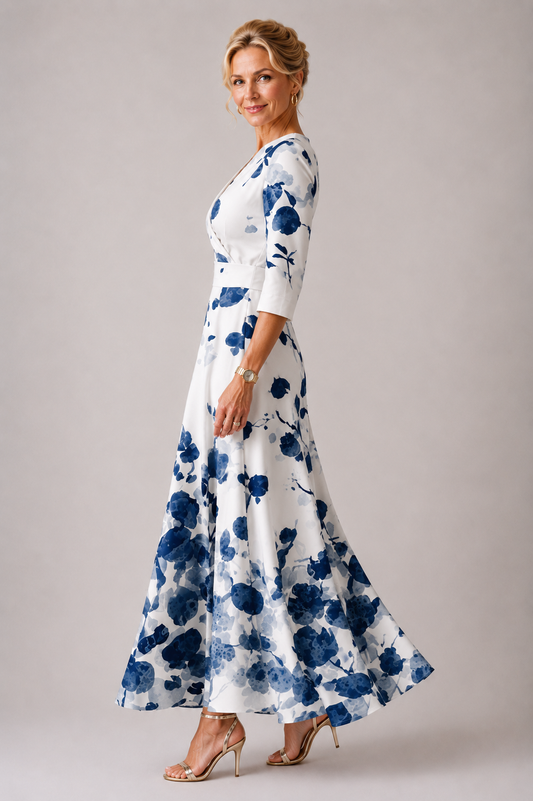 Isa | Abito Elegante con Stampa Floreale