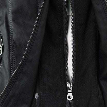 Laurina – Giacca Biker Aderente con Cappuccio