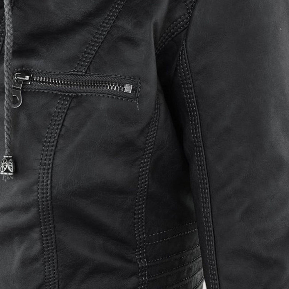 Laurina – Giacca Biker Aderente con Cappuccio