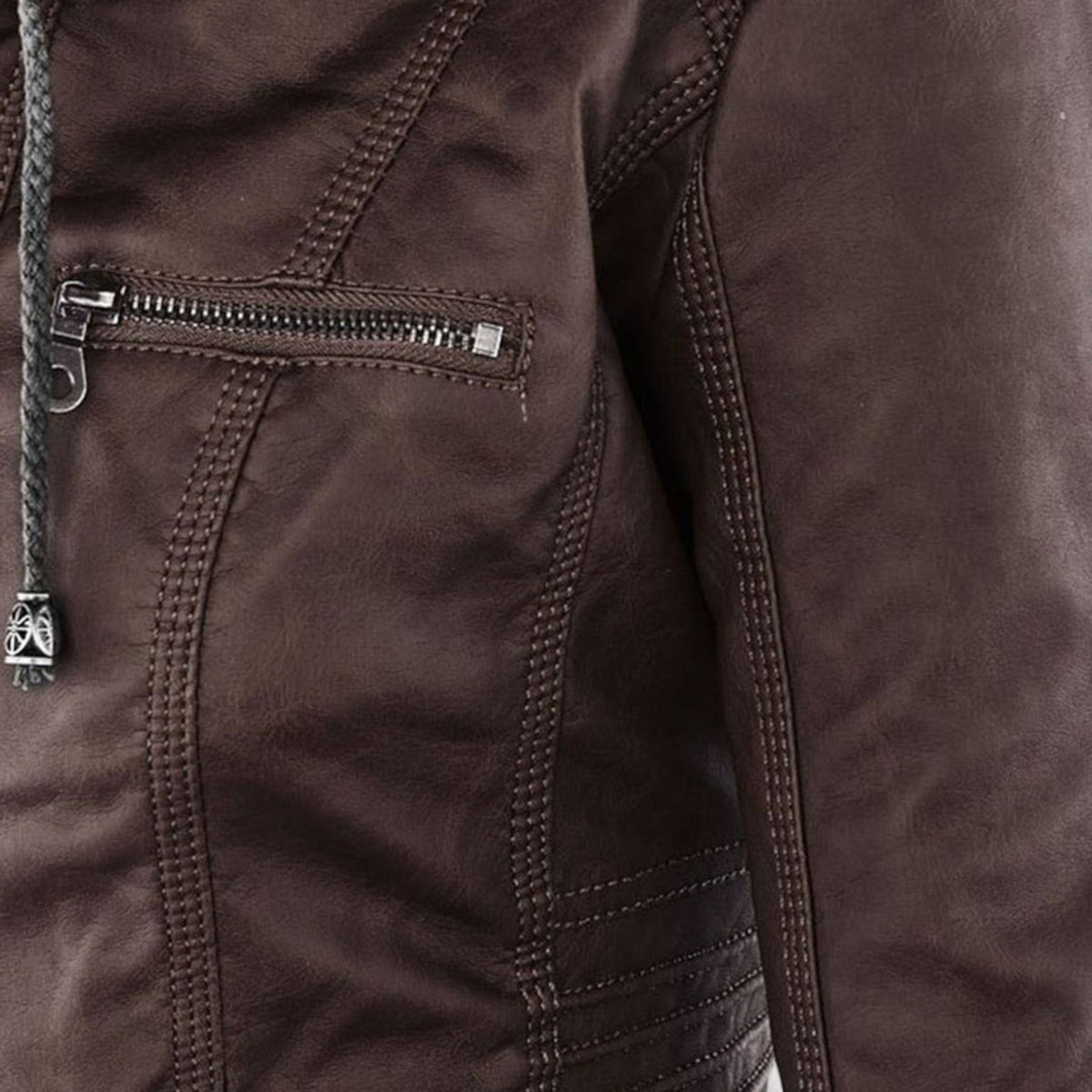 Laurina – Giacca Biker Aderente con Cappuccio
