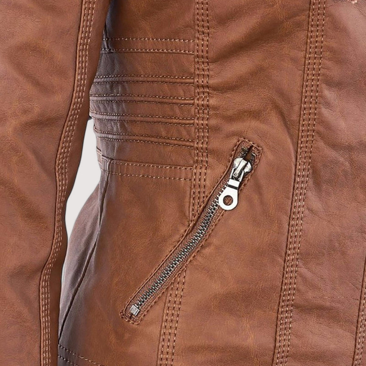 Laurina – Giacca Biker Aderente con Cappuccio